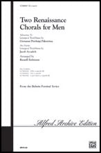 Two Renaissance Chorals for Men TBB choral sheet music cover